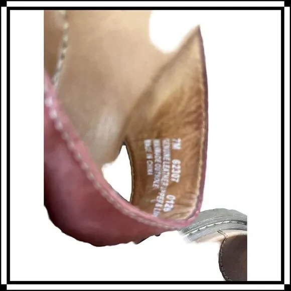 EUC! Timberland Red Leather Flip Flop/Sandal, Size 7 - Picture 4 of 4